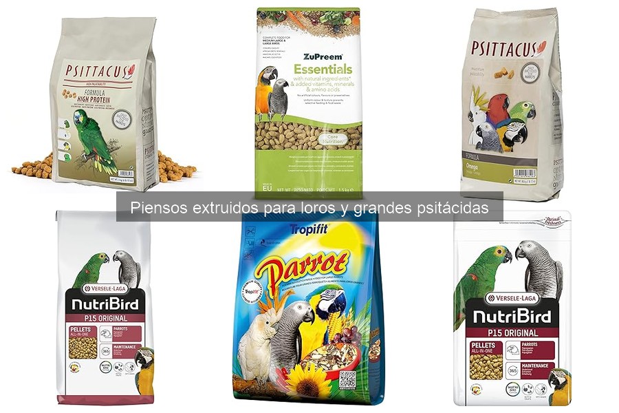 Alternativas nutritivas a los piensos extruidos para loros