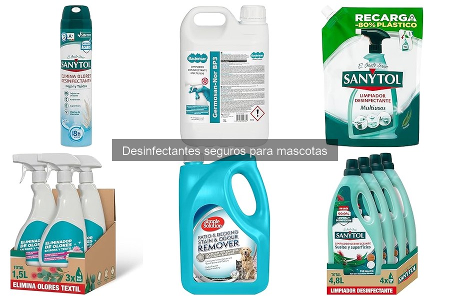 Comparativa de desinfectantes caseros y comerciales para mascotas