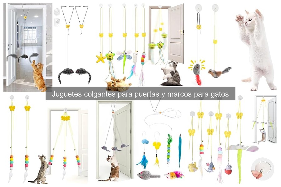 Comparativa de materiales en juguetes colgantes para gatos