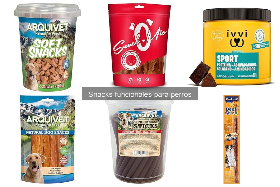 Comparativa de snacks funcionales para perros: mejores marcas