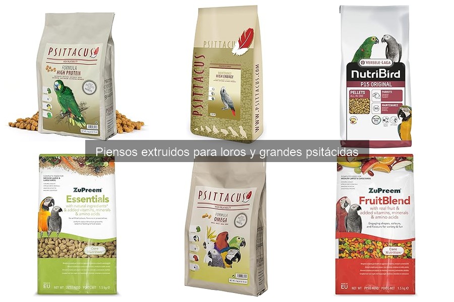 ** Errores comunes al usar piensos extruidos para loros