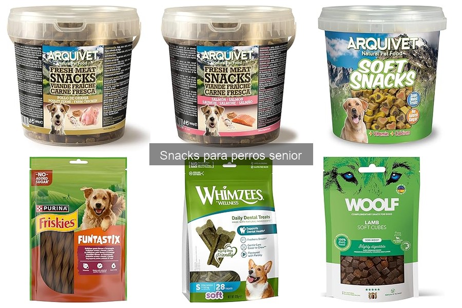 Ingredientes clave en snacks para perros senior