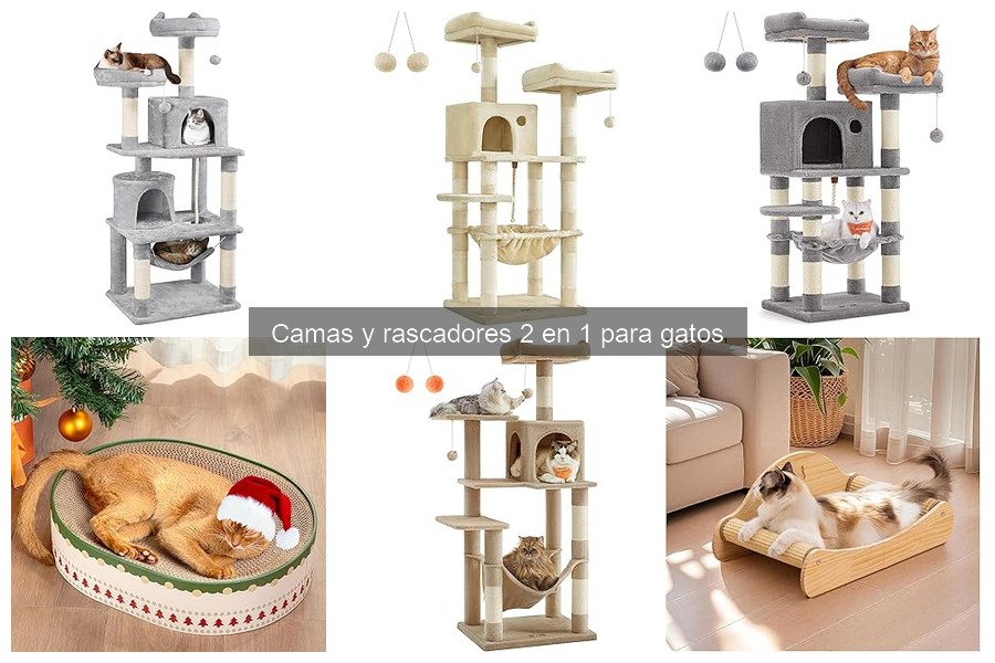 Mantenimiento de Camas y Rascadores 2 en 1 para Gatos