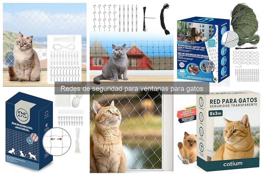 Mantenimiento de redes de seguridad para ventanas de gatos