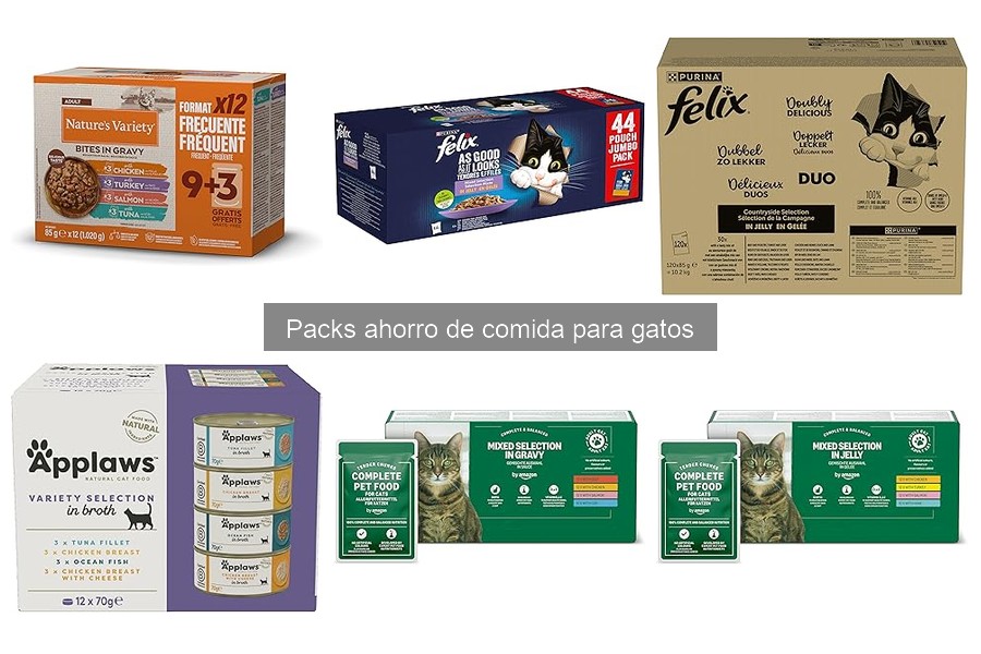Mejores lugares para comprar packs de comida para gatos