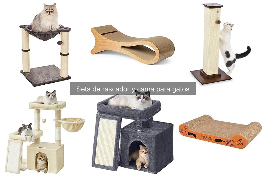 Mejores marcas de sets de rascador y cama para gatos