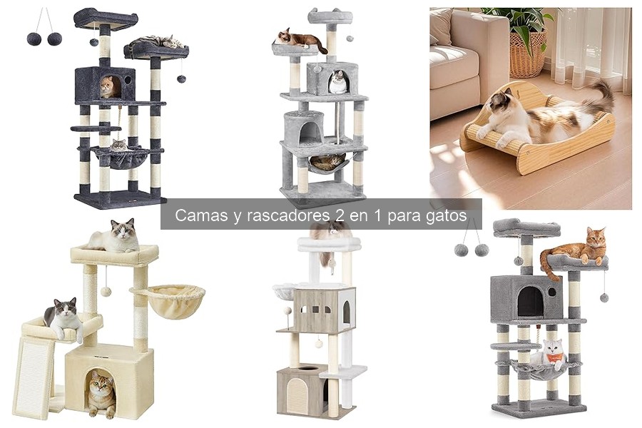 Mejores ofertas en camas y rascadores 2 en 1 para gatos