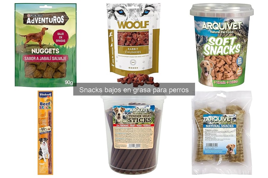 Mejores snacks bajos en grasa para perros con sobrepeso