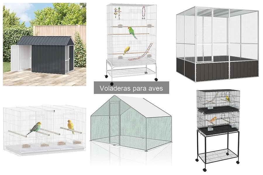 Opiniones sobre voladeras para aves de Yaheetech y más