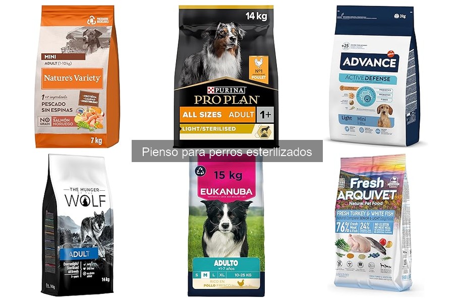 Precio promedio del pienso para perros esterilizados
