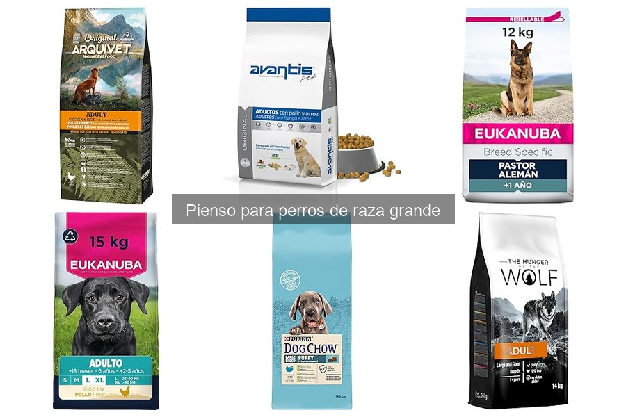 Precios promedio de pienso para perros de raza grande