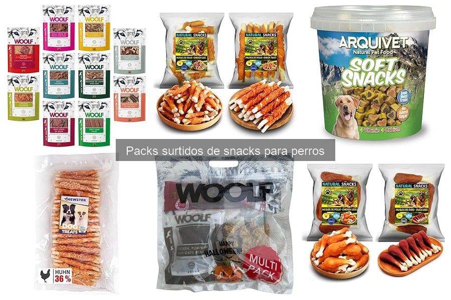 ¿Qué son los packs surtidos de snacks para perros?
