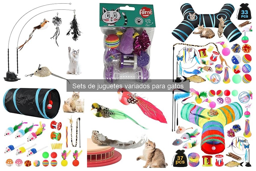 Sets de juguetes variados para gatos: Beneficios y más