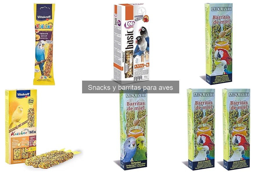 ¿Son saludables los snacks y barritas comerciales para aves?