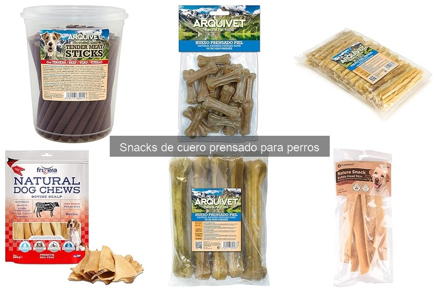 ¿Son seguros los snacks de cuero prensado para perros?