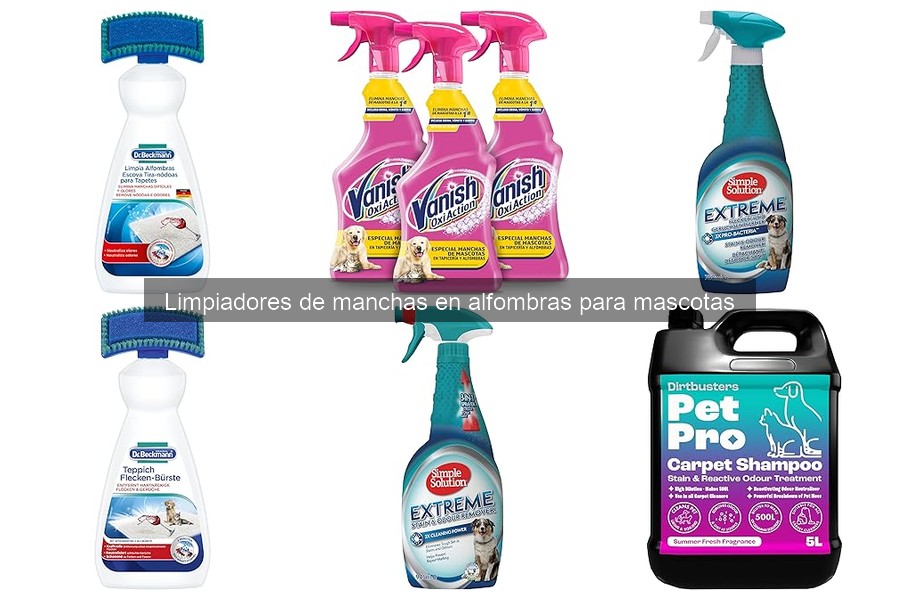 Tipos de limpiadores de manchas en alfombras para mascotas