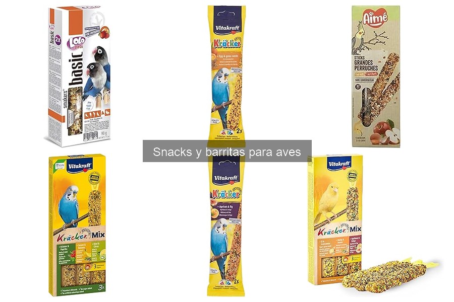 Tipos de Snacks y Barritas para Aves ¡Descubre los Mejores!
